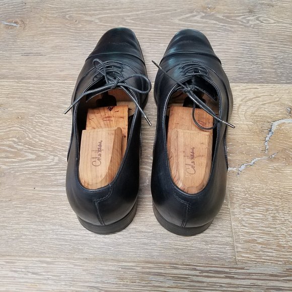 SALVATORE FERRAGAMO Black Leather Oxford Lace Up Mens SZ EU 8 US 9
